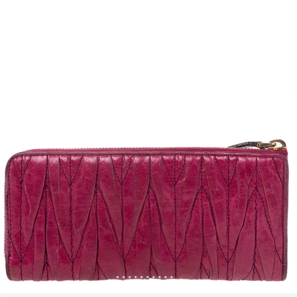 Authentic Miu Miu Burgundy Leather Wallet - Picture 4 of 10